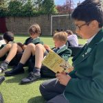 Boys reading books