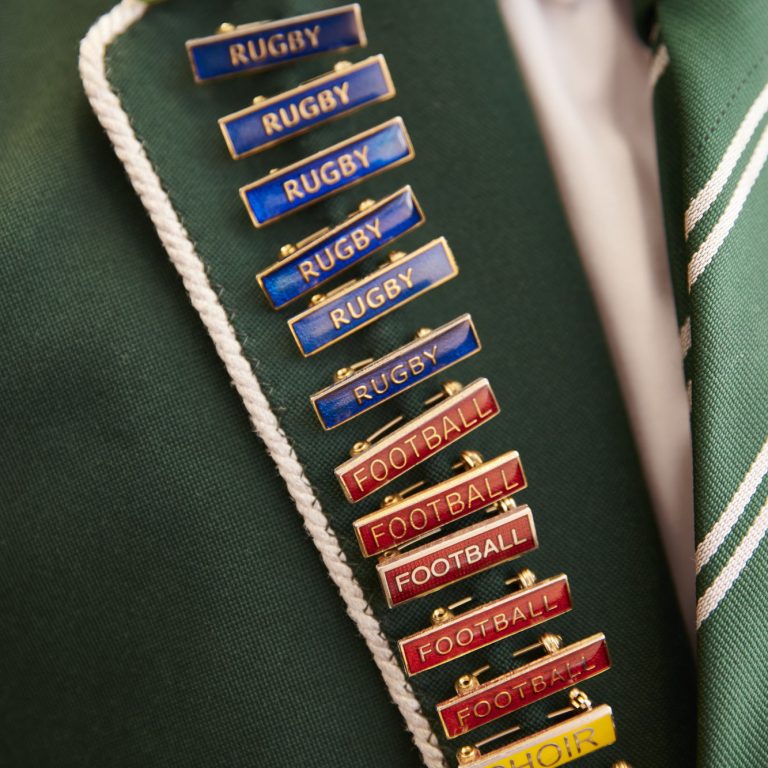badges on a blazer