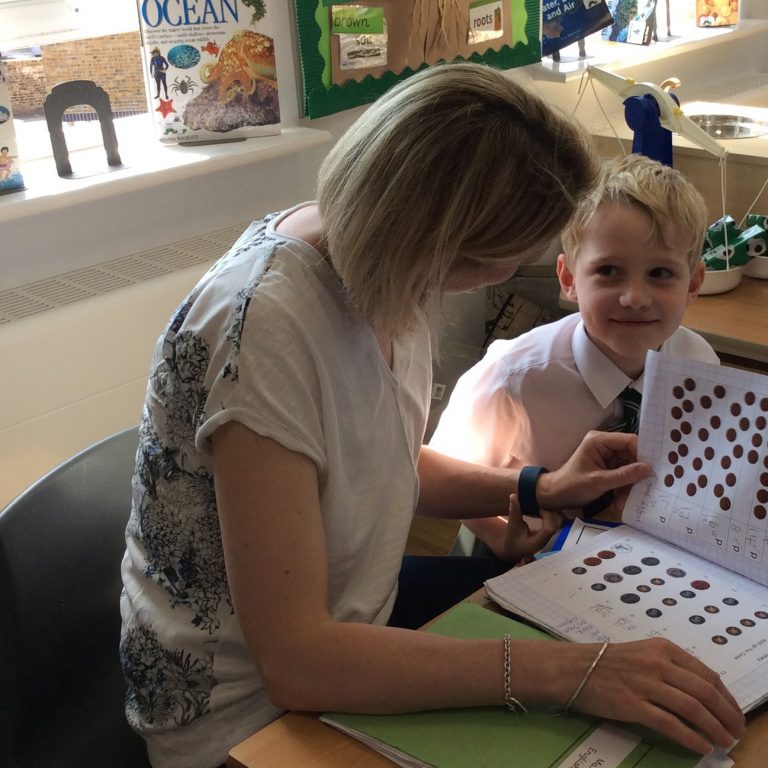 pupil with teacher