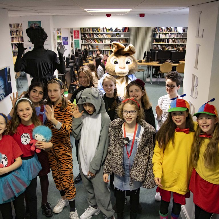 Students in fancy dress costumes