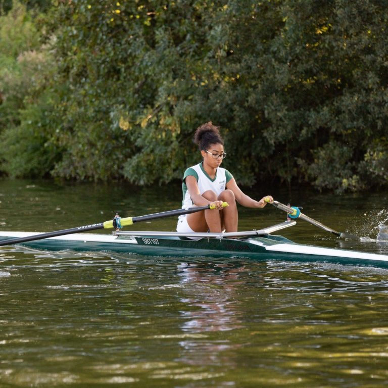 girl in canoe