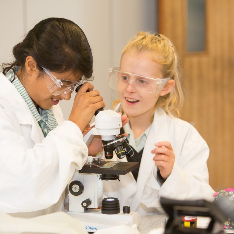 students in a lab