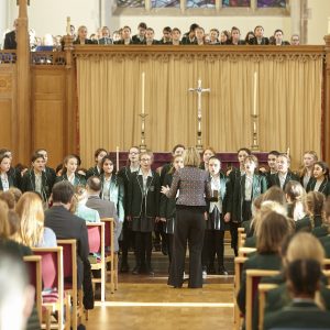 students singing