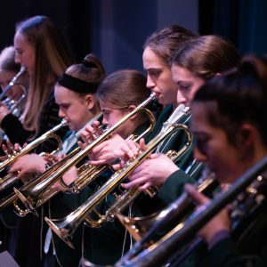 students playing brass instruments