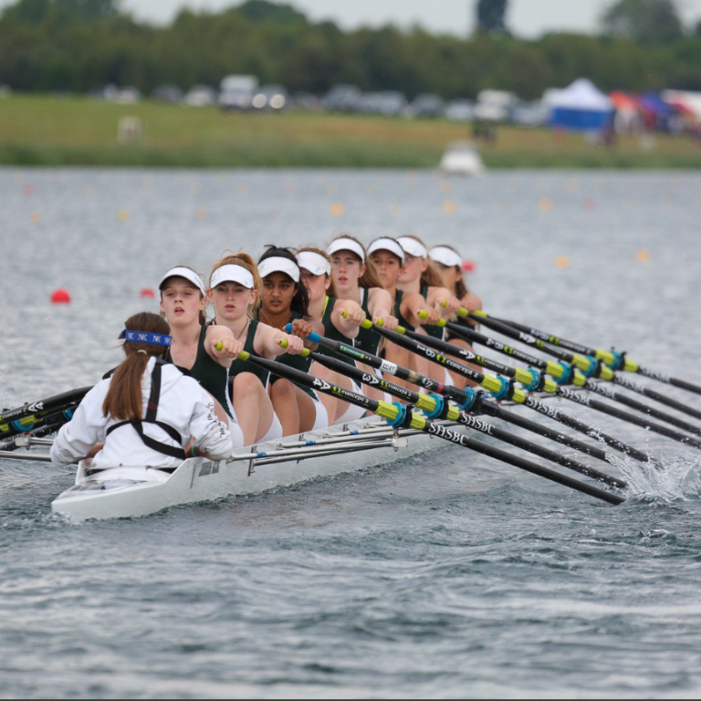 students in a rowing boat