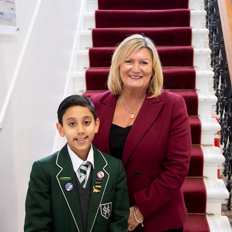 a teacher and a student