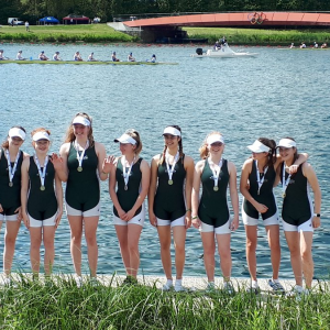 group of students together wearing medals