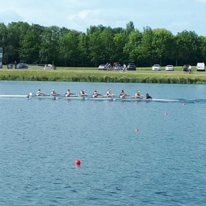 students in a rowing boat