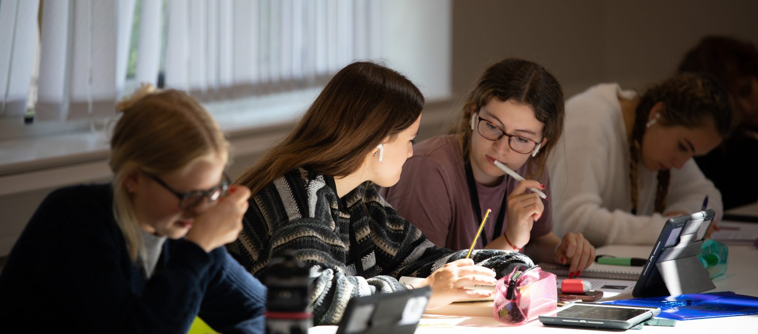 students working