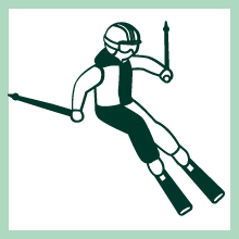 a skier in vector image