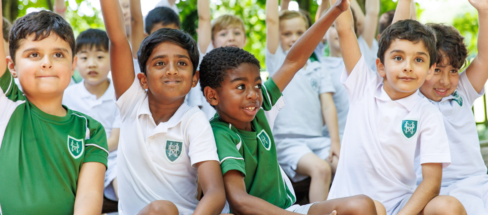 students outdoors