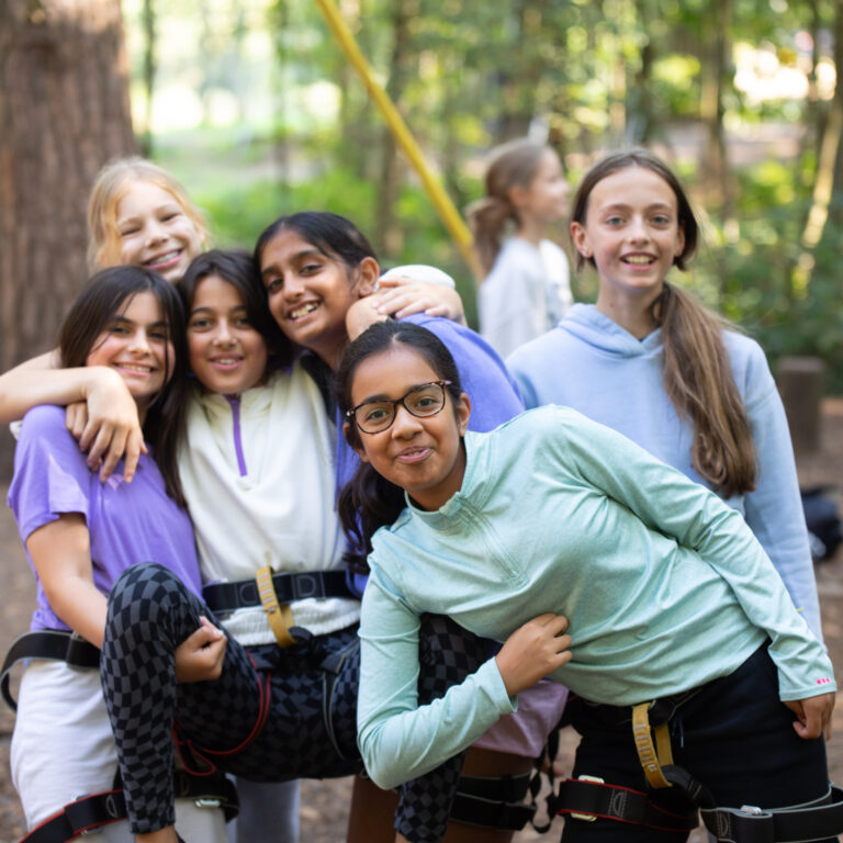 girls in the forest