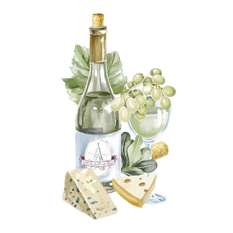 wine and cheese